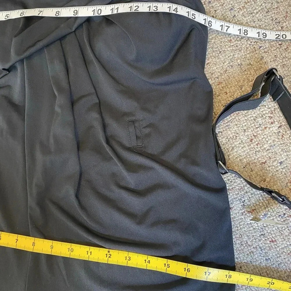 Mustard Seed Womens Sz M Jumpsuit Black Strap Sleeve Belted Stretch Goth Grunge - Picture 3 of 16